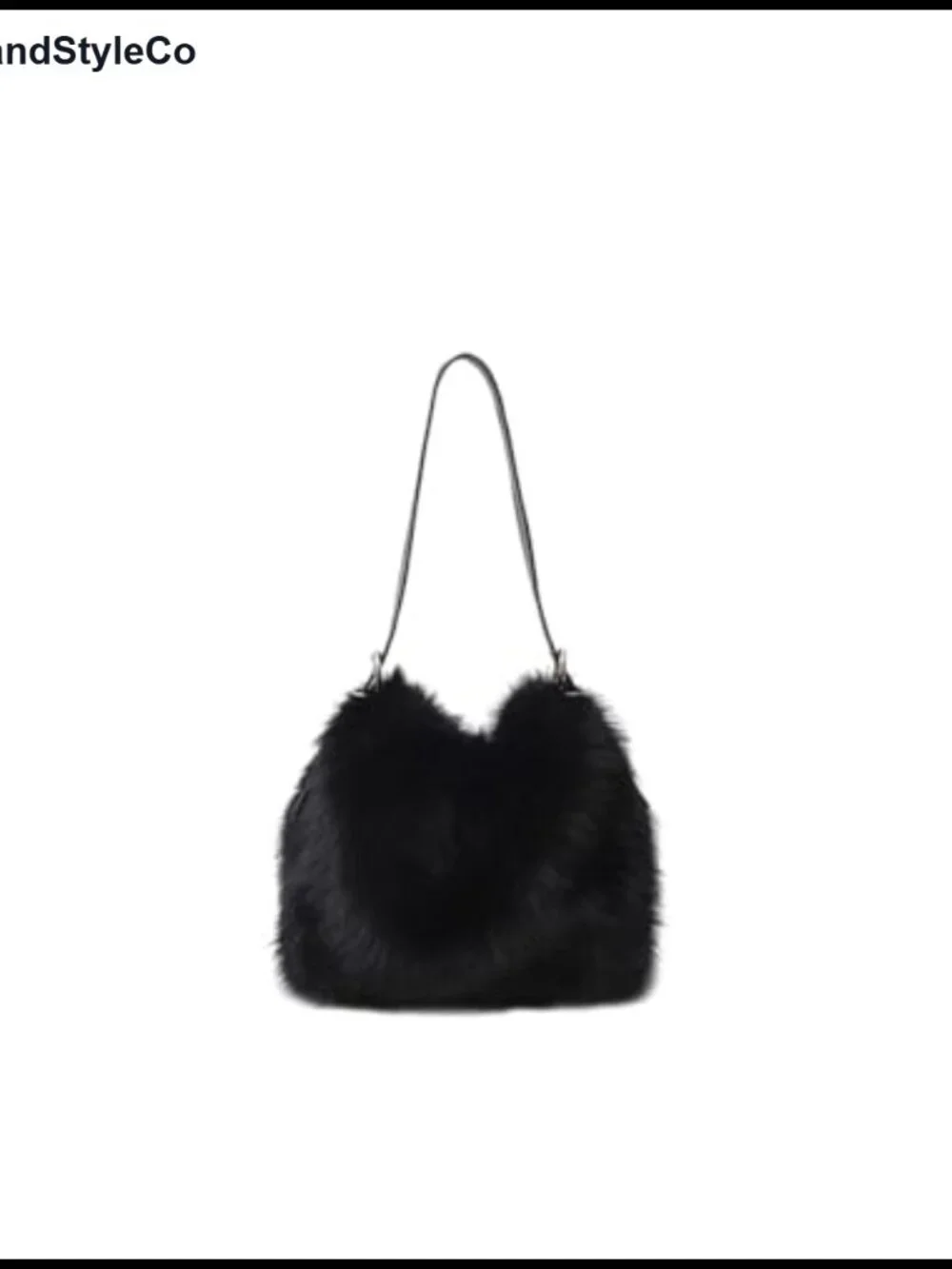 Faux Fur Furry Hobo Bag Soft Plush Shoulder Purse Adjustable Strap Women's